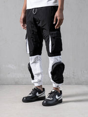 Black & White Parachute Cargos