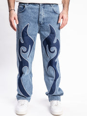 Tribal Patched Jeans