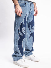 Tribal Patched Jeans