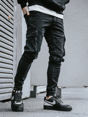 Black Skinny Cargo Pants