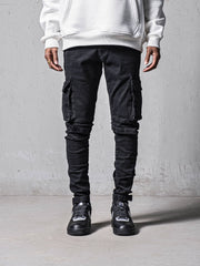 Black Skinny Cargo Pants