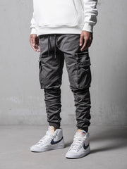 Grey Cargo Slim Fit Pants