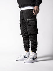 Black Cargo Slim Fit Pants