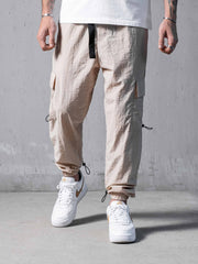 Beige Parachute Cargos