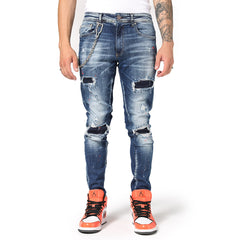 Patch Blue Denim Jeans