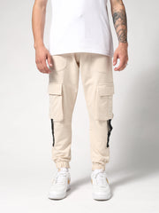 Creme Cargo Sweatpants