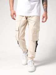 Creme Cargo Sweatpants