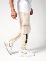 Creme Cargo Sweatpants