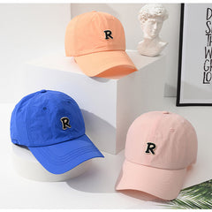 Embroidered letter R Hard Top Cap