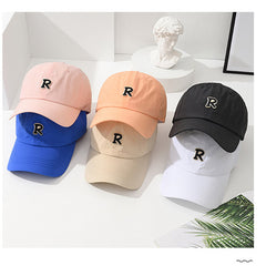 Embroidered letter R Hard Top Cap