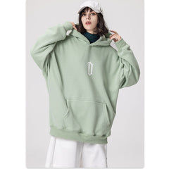 RS Plush luminous print men's hooded sweatshirt