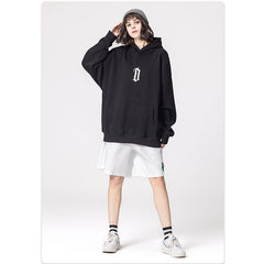 RS Plush luminous print men's hooded sweatshirt