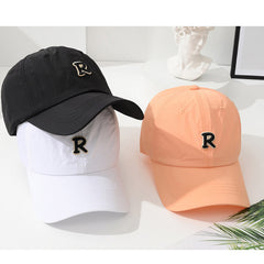 Embroidered letter R Hard Top Cap