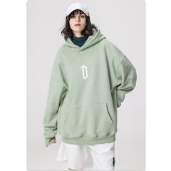 RS Plush luminous print men's hooded sweatshirt