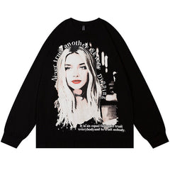 SMKLIFE Portrait Print Sweatshirts