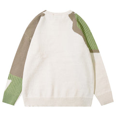 WOD SContrasting color splicing Sweater