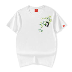 Vintage summer panda embroidered t-shirt