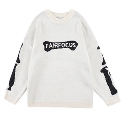 WOD Street fashion brand loose knitted Sweater