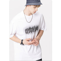 RSFoam Mesh Letter Print Dark Wave T-Shirt