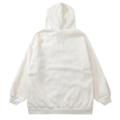 TIFO Embroidered Letter Cardigan Hoodie