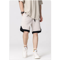 RS Paneled woven color-block shorts