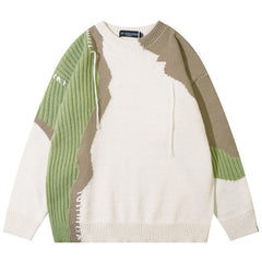 WOD SContrasting color splicing Sweater