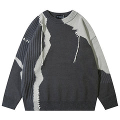 WOD SContrasting color splicing Sweater